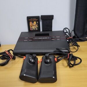 Atari Sears Video Arcade II Game Console Original System 4 Controllers Pac-Man